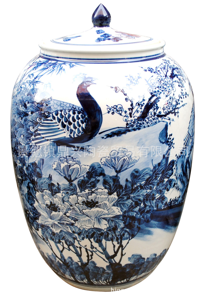 【景德鎮(zhèn)青花瓷300件手繪孔雀圖冬瓜形酒壇杯罐瓶】?jī)r(jià)格,廠家,圖片,酒類(lèi)包裝,景德鎮(zhèn)鼎興陶瓷貿(mào)易-
